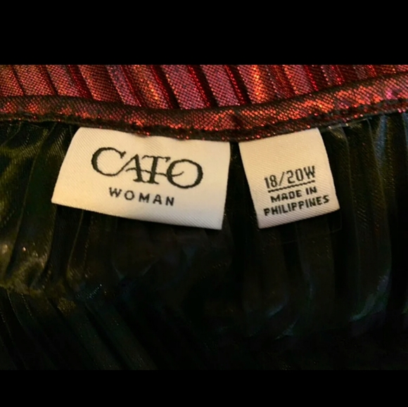 Cato 18/20W red shimmery cami - Picture 3 of 8